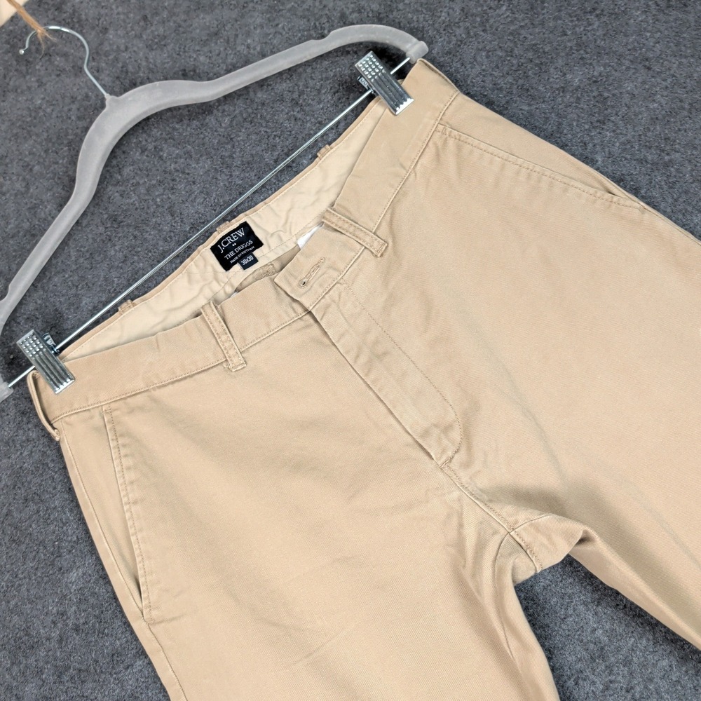 J.Crew The Driggs Mens 30x30 Khaki Tan Slim Fit Chino Pants Casual Business